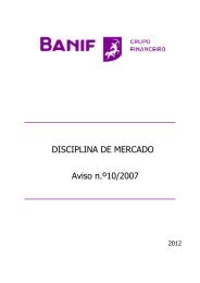 DISCIPLINA DE MERCADO Aviso n.Âº10/2007 - Banif