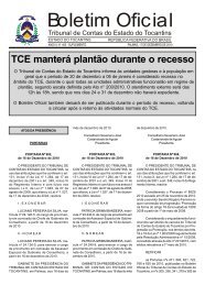 Boletim Oficial - Tribunal de Contas do Estado do Tocantins