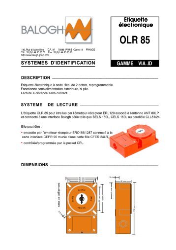 OLR 85 - Balogh technical center