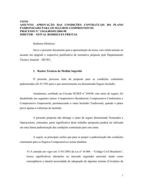 Texto da Minuta de Norma - SuperintendÃªncia de Seguros Privados