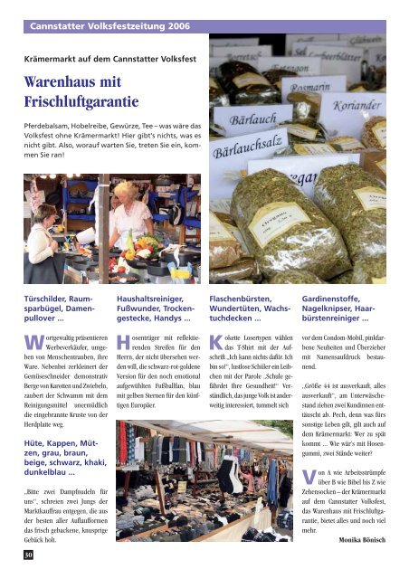 Volksfest-Zeitung 2006 - Cannstatter Volksfest