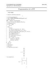 programmation de la FFT en MAPLE et SCILAB (pdf) - Mathématiques