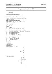 programmation de la FFT en MAPLE et SCILAB (pdf) - MathÃ©matiques