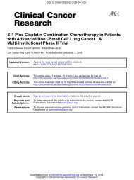 S-1 Plus Cisplatin Combination Chemotherapy in Patients with ...