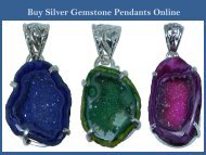 Buy Silver Gemstone Pendants Online