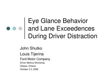 Eye Glance Behavior and Lane Exceedences During Driver ...