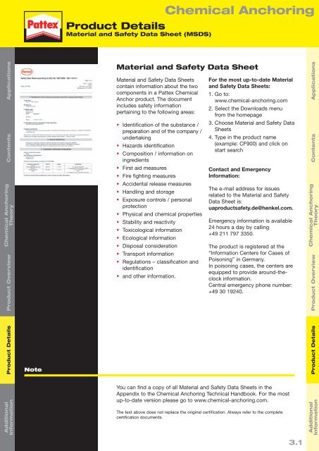 Chemical Anchor Technical Handbook