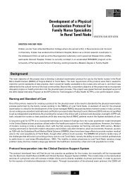 Development of a Physical Examination Protocol for Family Nurse ...