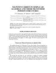 nilpotent orbits in simple lie algebras and their transverse poisson ...