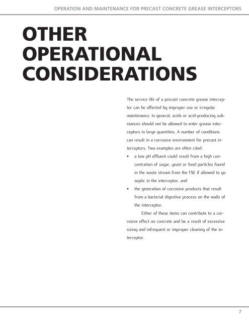 Grease Interceptor O & M Manual (PDF) - National Precast Concrete ...