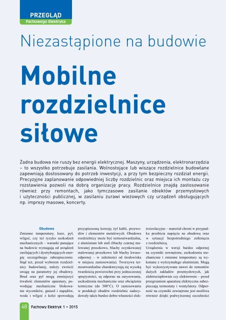 Fachowy Elektryk 1/2015