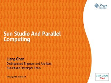 Sun Studio And Parallel Computing