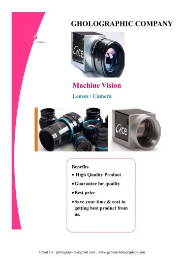 Machine Vision catalog - Gholographic Company