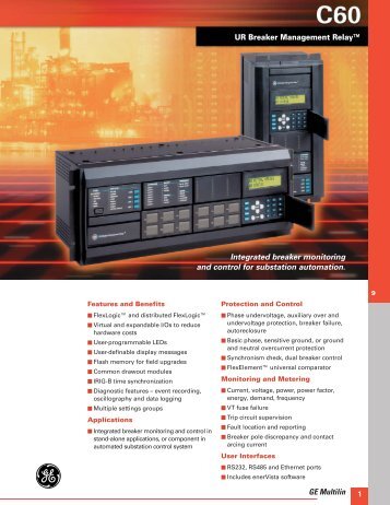 C60 Breaker Management Relay