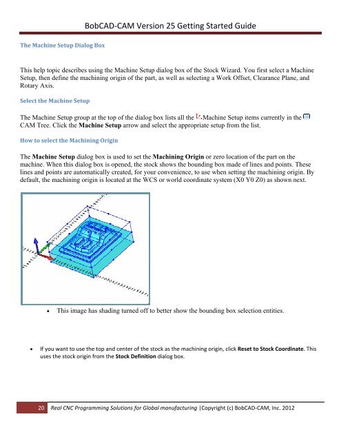 V25 Getting Started - BobCAD-CAM