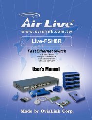 Live-FSH8R Fast Ethernet Switch Product Features