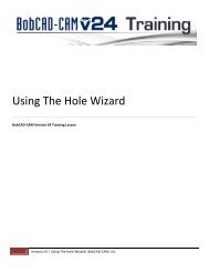 Using The Hole Wizard - BobCAD-CAM