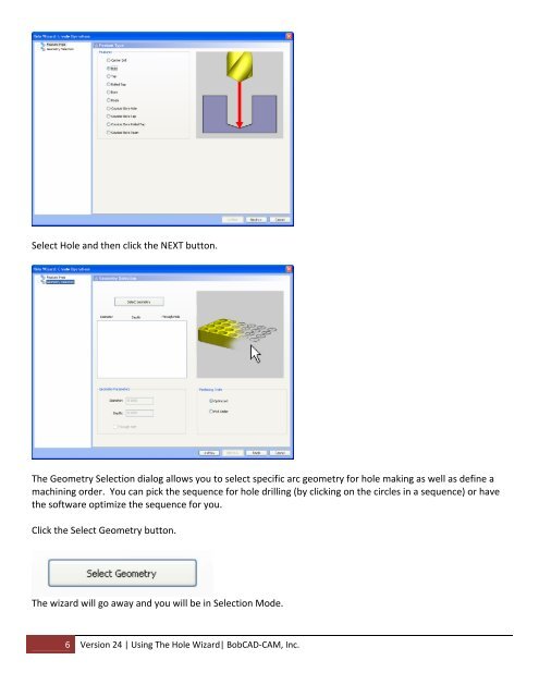 Using The Hole Wizard - BobCAD-CAM