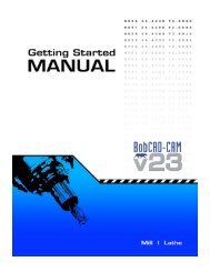 Getting Started Manual - BobCAD-CAM