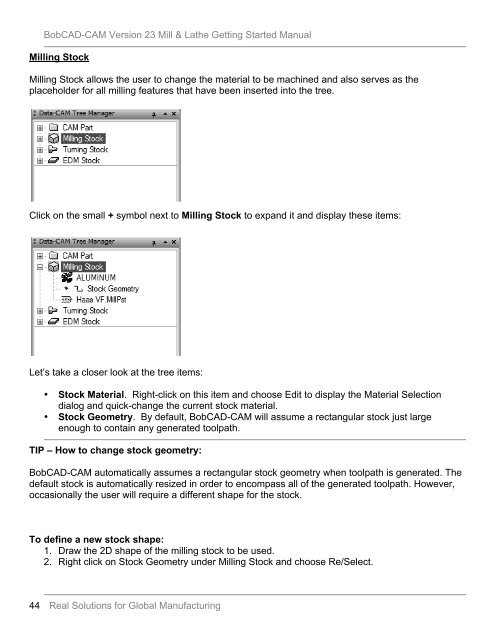 Getting Started Manual - BobCAD-CAM