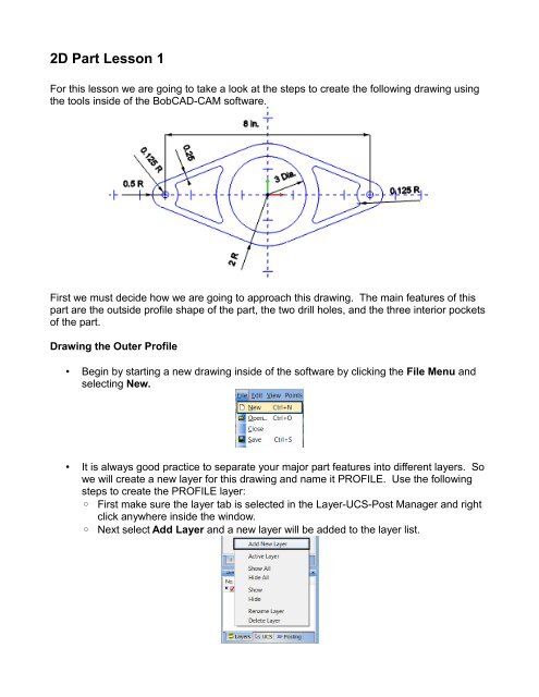 2D Part Lesson 1 - BobCAD-CAM