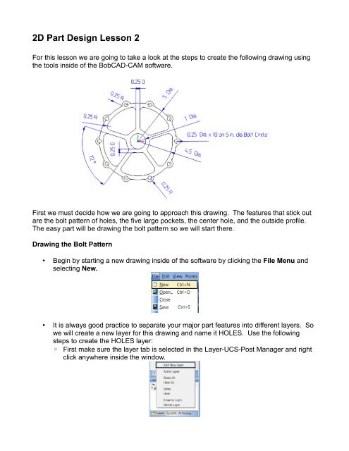 2D Part Design Lesson 2 - BobCAD-CAM