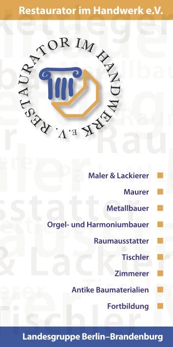 Tischler Parkettleger Metall Raumausstatter Maure Maurer M M Pa ...
