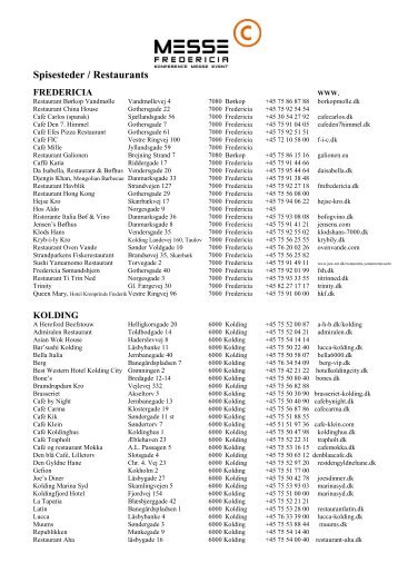 Spisesteder / Restaurants - Messe C