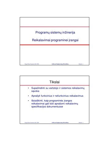 Reikalavimai programinei Ä¯rangai