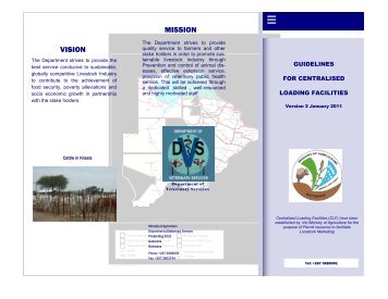 MISSION VISION - Ministry of Agriculture