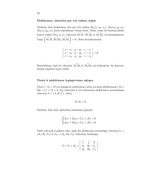 0.1. KoordinaÄiÅ³ metodas. VektorinÄ algebra - techmat.vgtu.lt