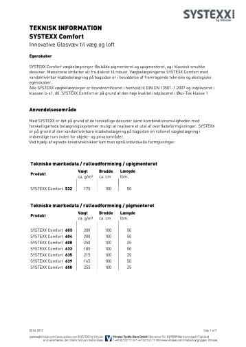 Datablad PDF - SYSTEXX