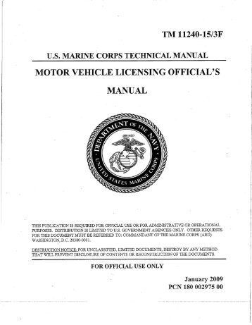 TM 11240-15/3F MT Licensing Official Manual - Marine Corps Base ...