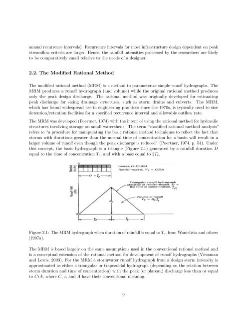 Use of Rational and Modified Rational Method for ... - CTR Library