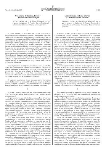 DECRET 24/2007 - Diari Oficial de la Comunitat Valenciana