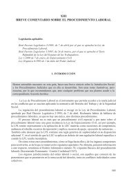 XIII BREVE COMENTARIO SOBRE EL PROCEDIMIENTO LABORAL