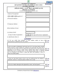 APPLICATION - CUM - DECLARATION AS TO PHYSICAL FITNESS