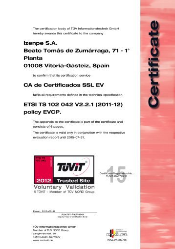 ETSI TS 102 042 V2.2.1 - Izenpe