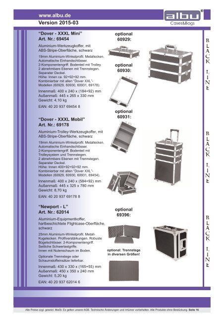 Katalog Kamera- und Equipmentkoffer 2015