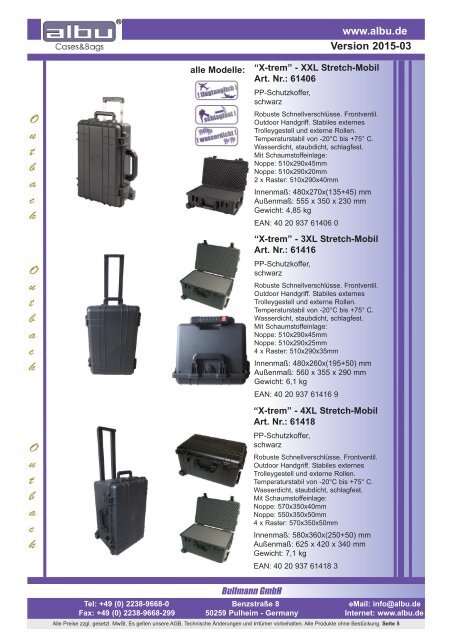 Katalog Kamera- und Equipmentkoffer 2015