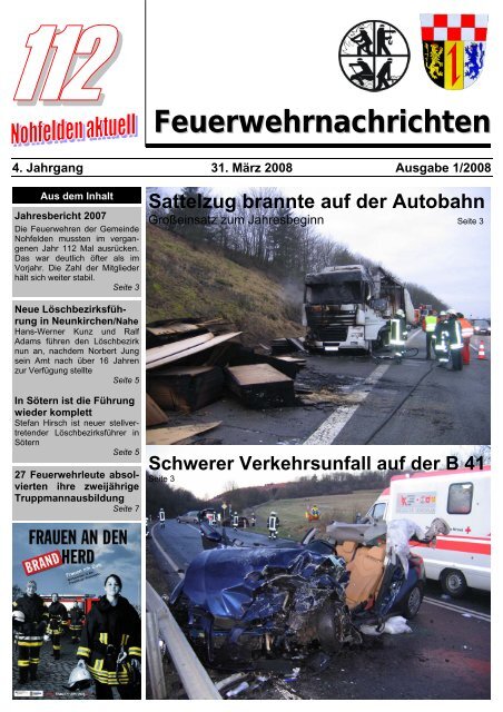 Feuerwehrnachrichten Ausgabe 01-2008 - Neunkirchen, Nahe