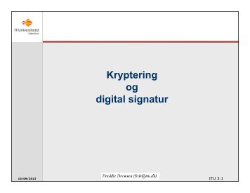 Kryptering og digital signatur