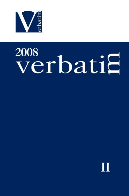 verbatim 2008/2