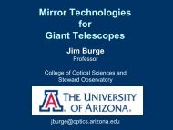 Mirror Technologies for Giant Telescopes - LOFT, Large Optics ...