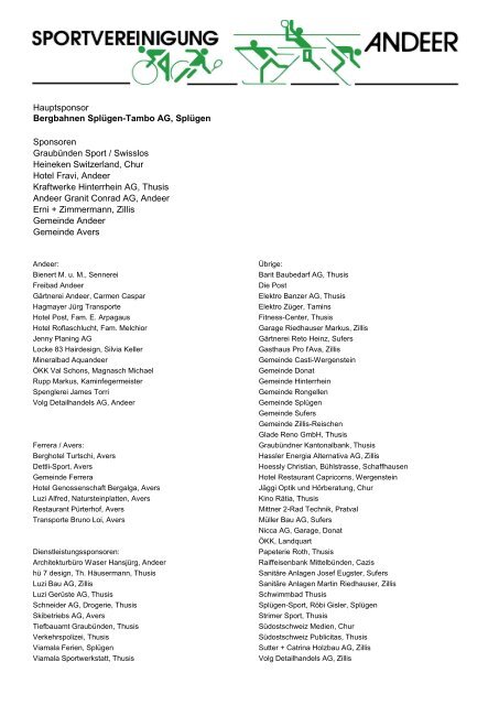 PDF-Rangliste - Andeer-Juf