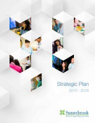 Sunnybrook Health Sciences Centre - Strategic Plan 2015-2018