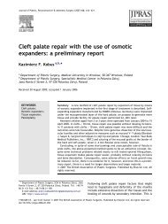 Cleft palate repair with the use of osmotic expanders: a preliminary ...