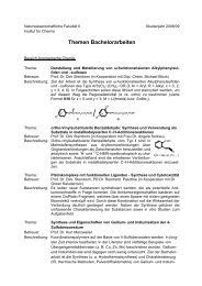 Bachelorarbeiten_Ch2.. - Naturwissenschaftliche FakultÃ¤t II ...