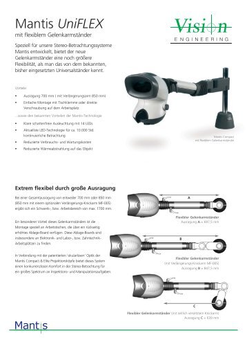 Mantis Articulated Arm Datasheet v10 German:Vision Engineering ...