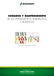 cuidados y mantenimiento de los instrumentos ... - Straumann